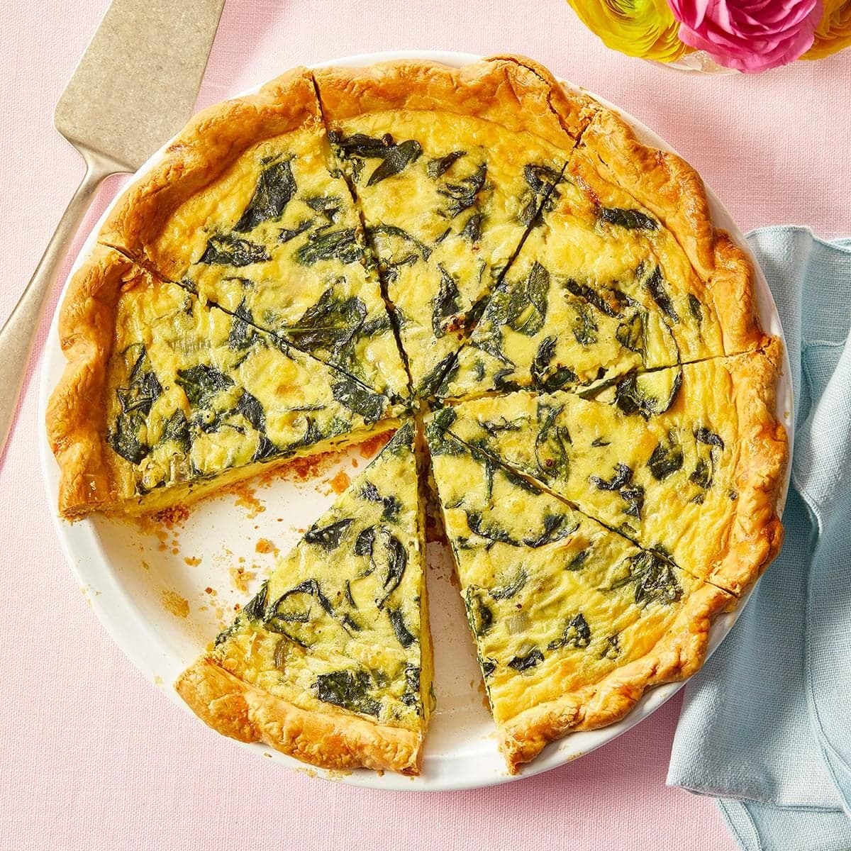 Spinach and Gruyère Quiche - Image