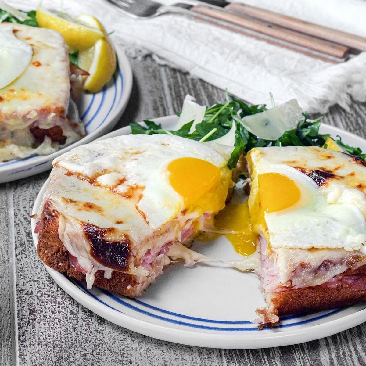 Croque Madame with Gruyère and a Fried Egg - Image