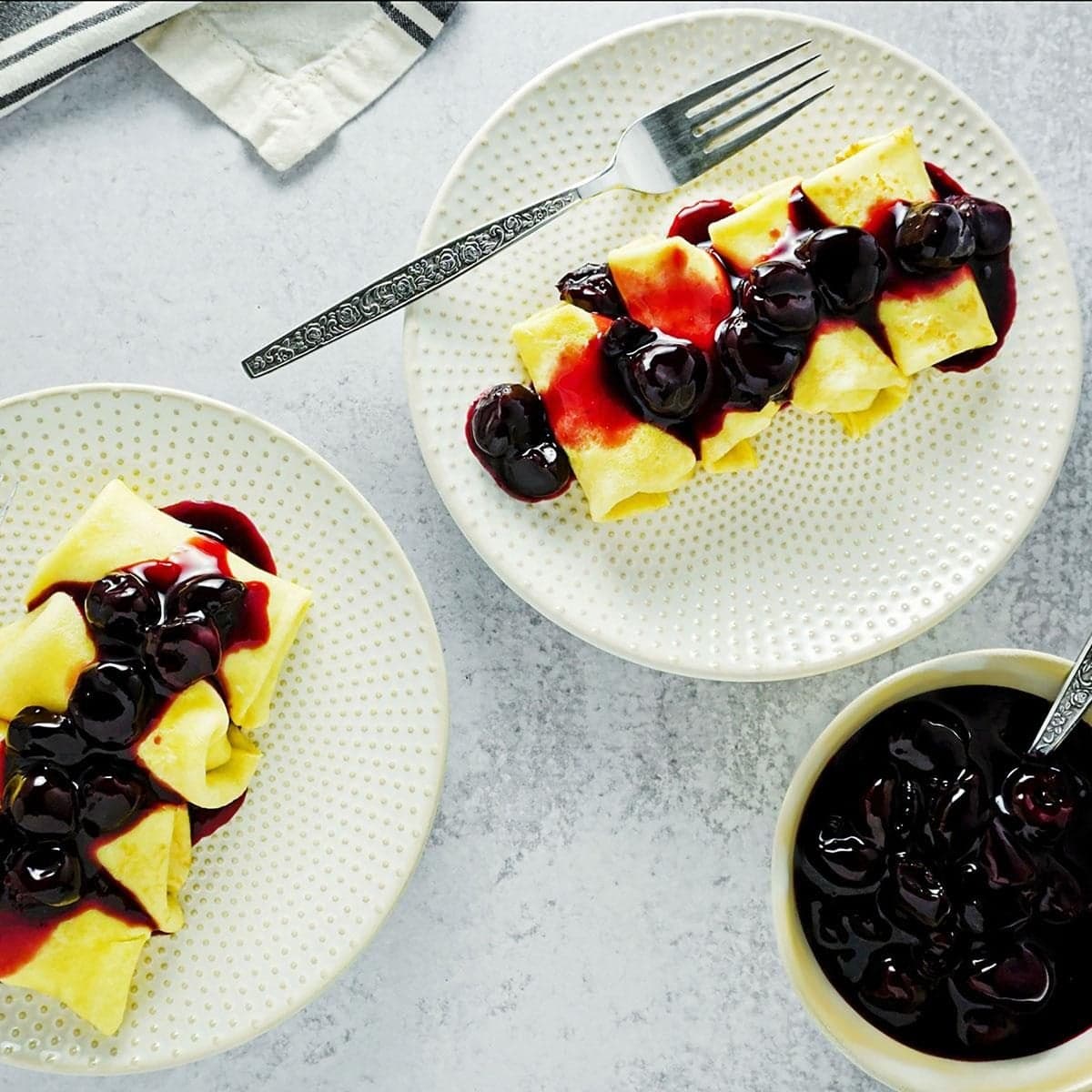 Cherry Cheese Blintzes - Image