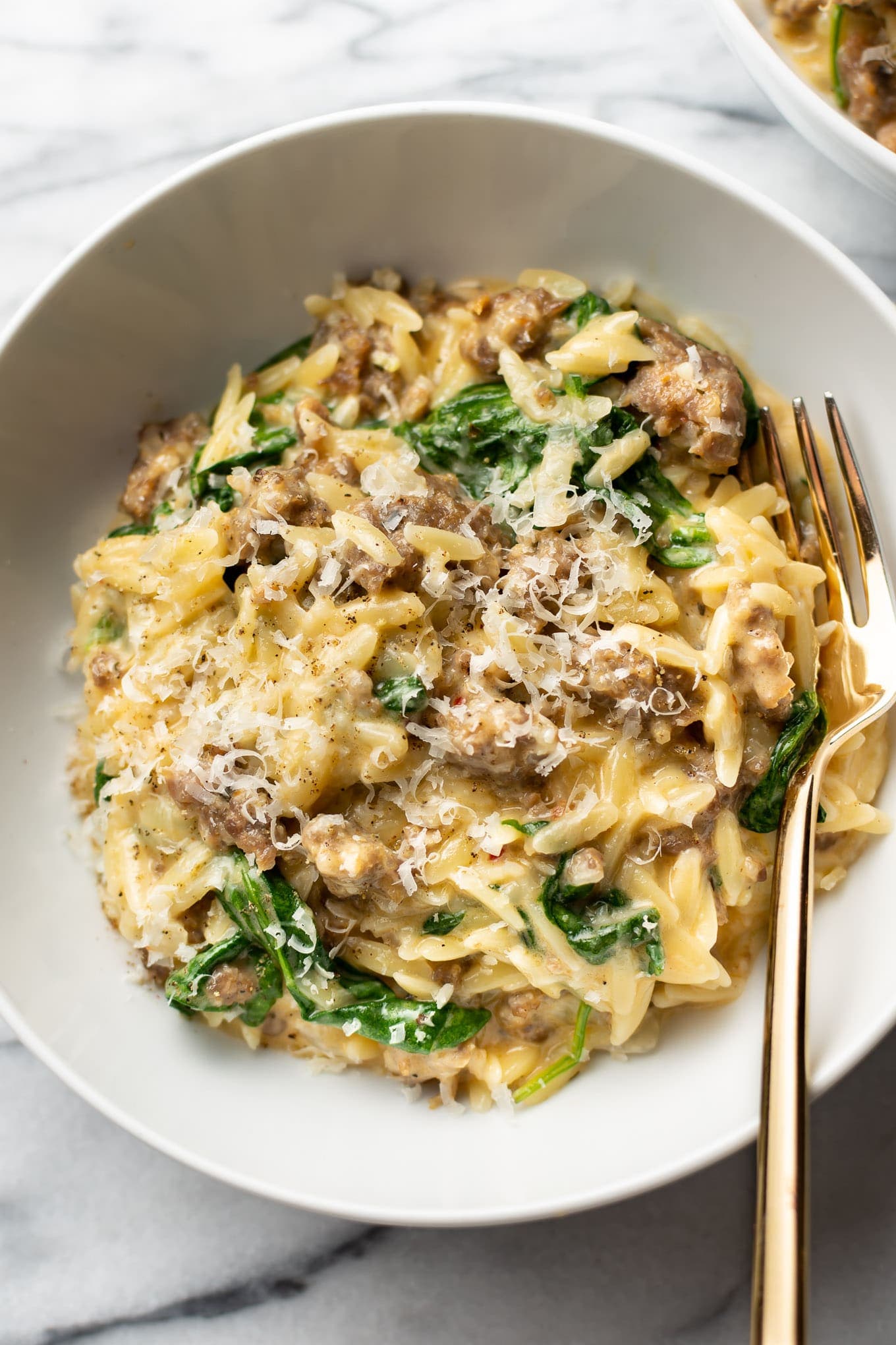 One-Pot Creamy Italian Sausage Orzo - Image