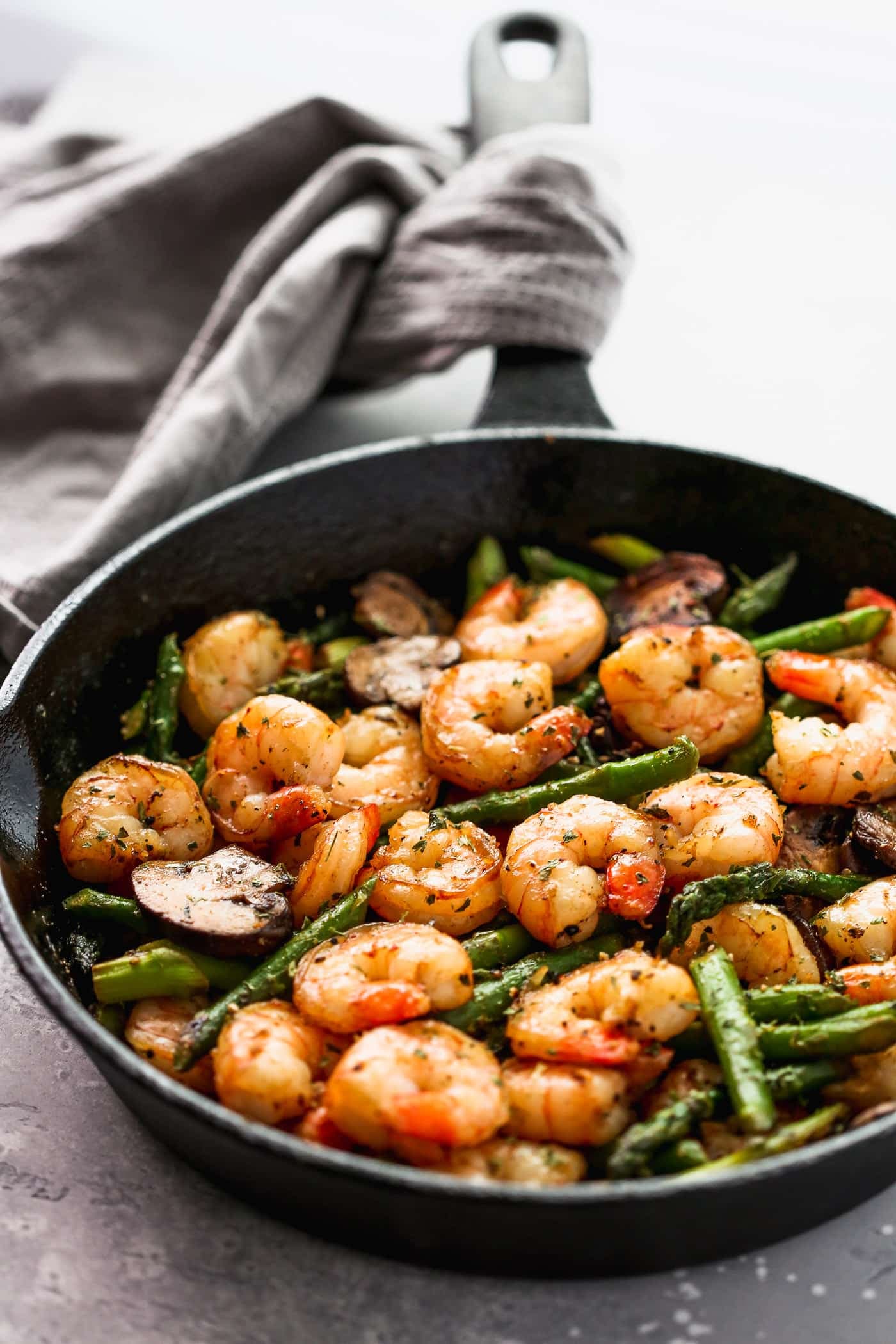 Garlic Shrimp and Asparagus Skillet - Image