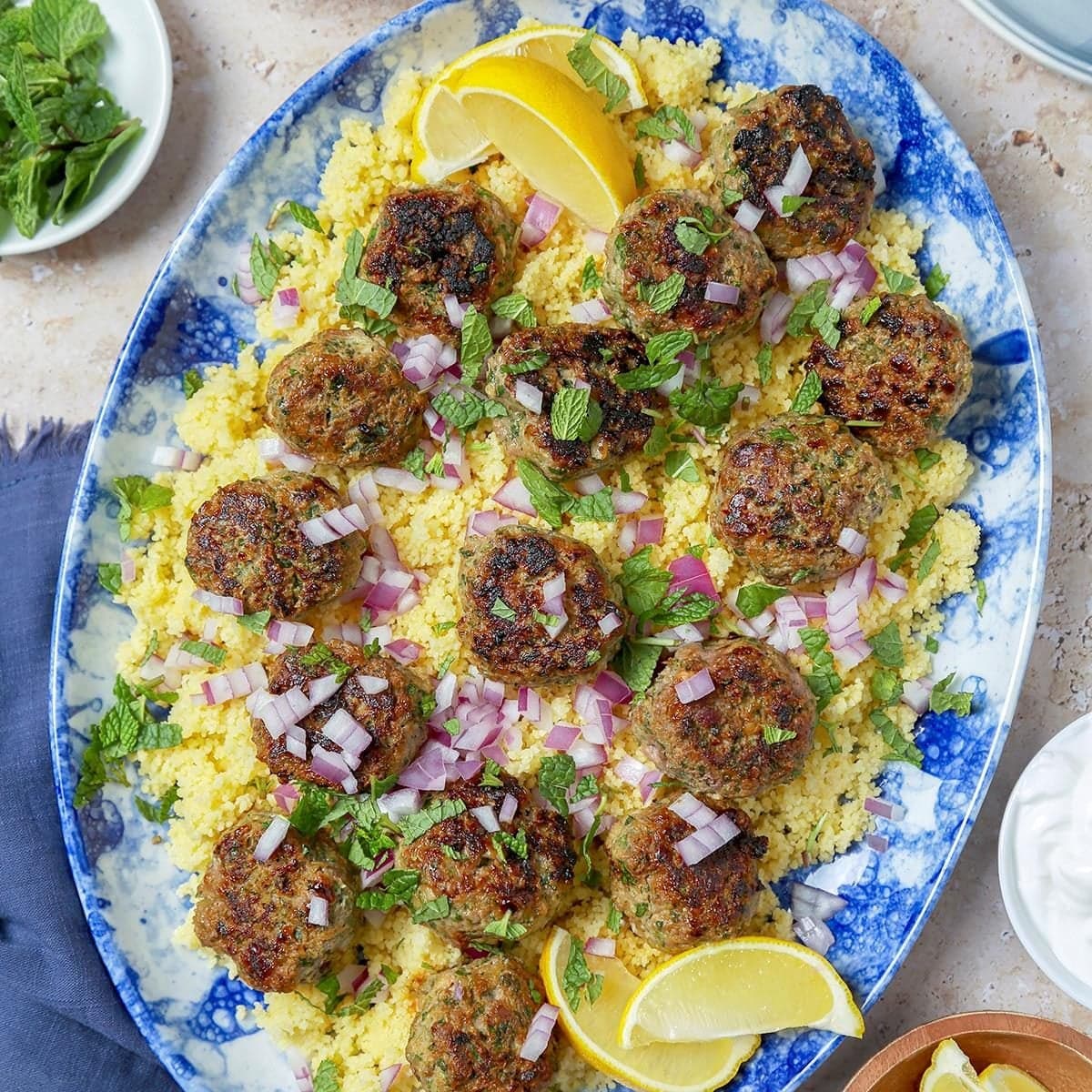 Skillet Lamb Kofta with Yogurt Sauce - Image