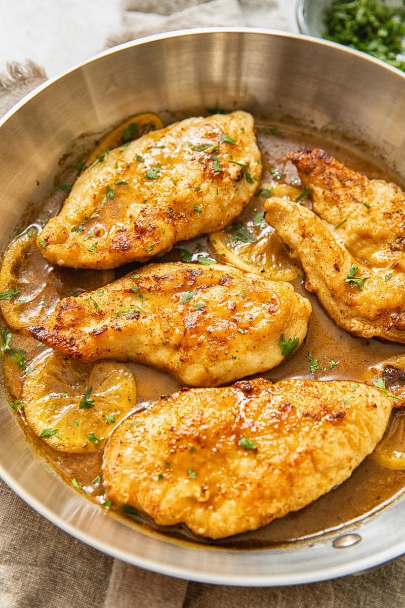 Crispy Chicken Cutlets with Lemon Butter Sauce - Image
