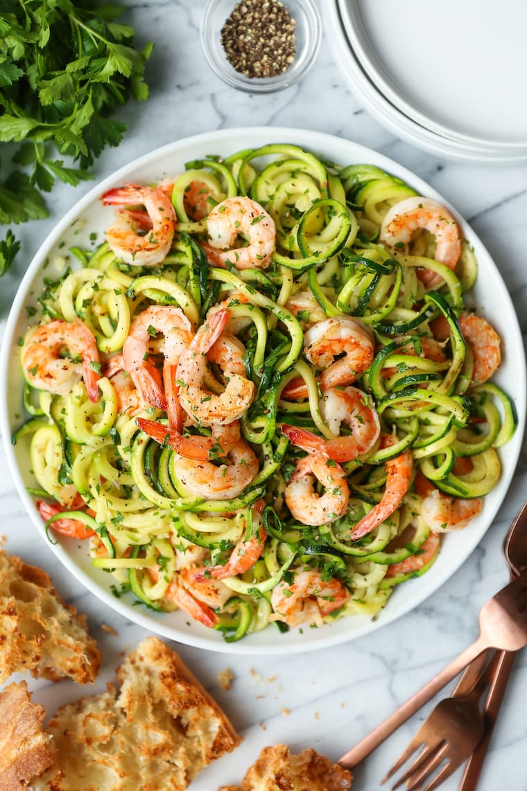 Garlic Butter Shrimp with Zucchini Noodles - Image
