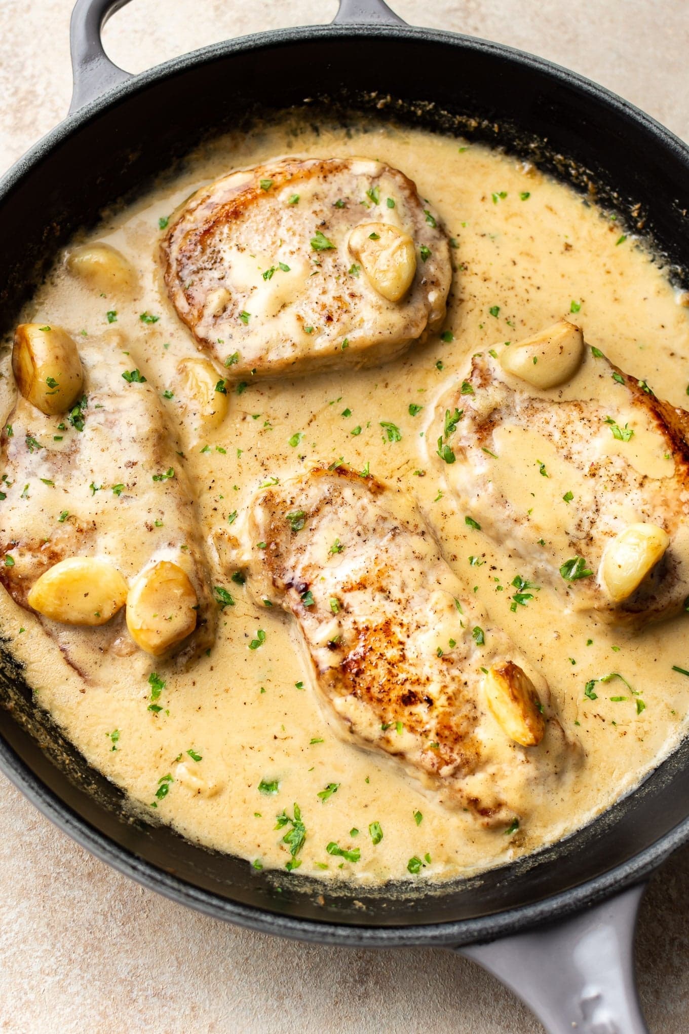 Creamy Garlic Pork Chops - Image