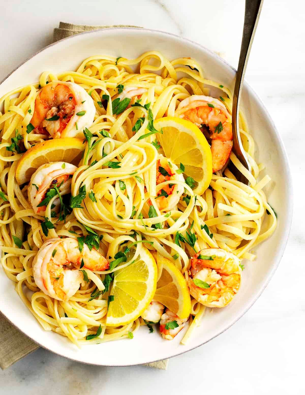 Lemon Garlic Shrimp Pasta - Image
