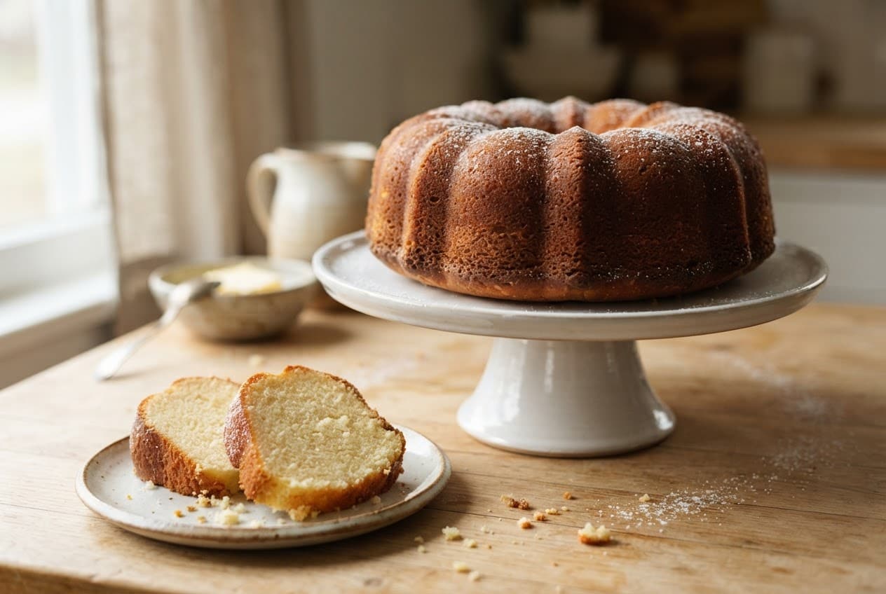 Classic Sour Cream Pound Cake - Image