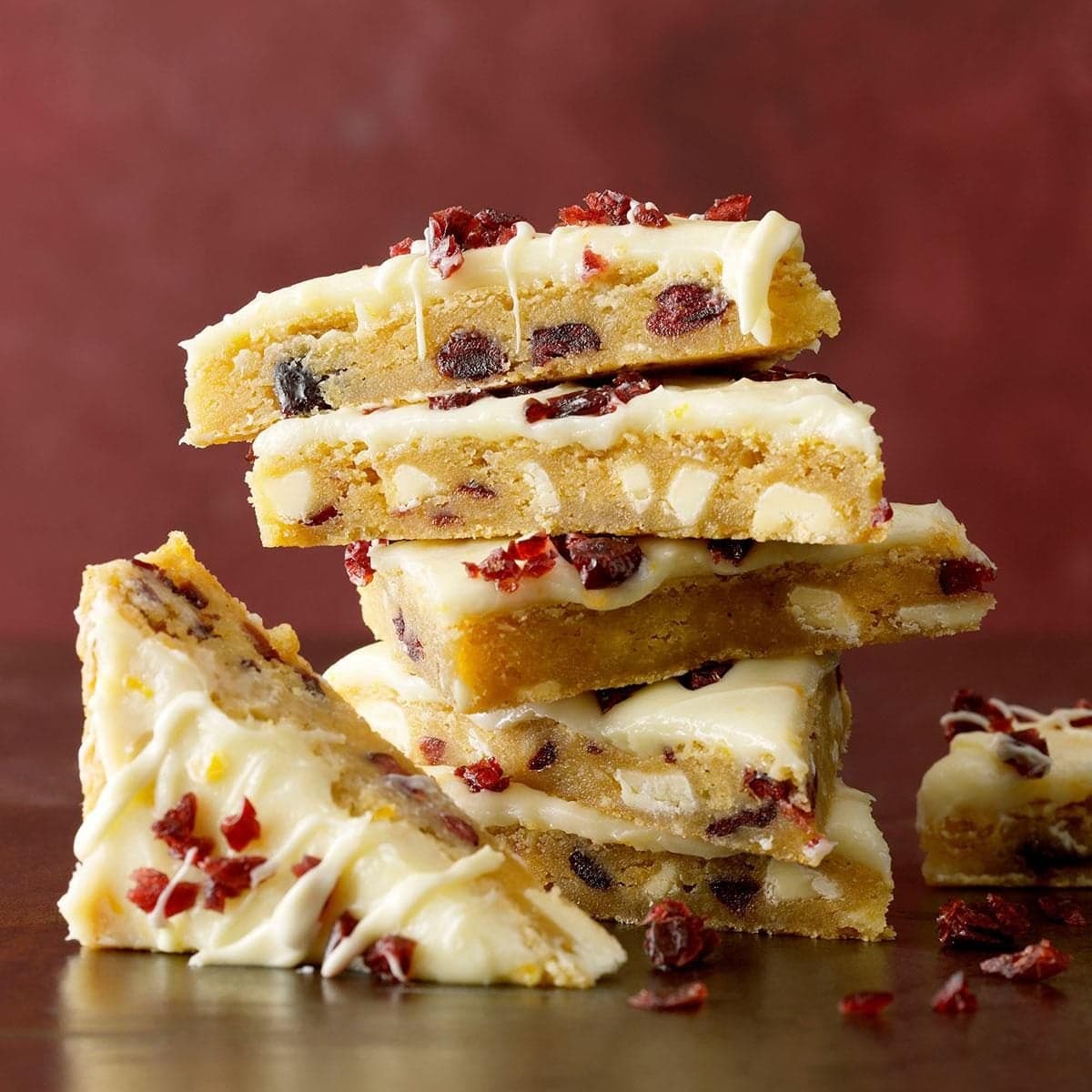 White Chocolate Cranberry Blondies - Image