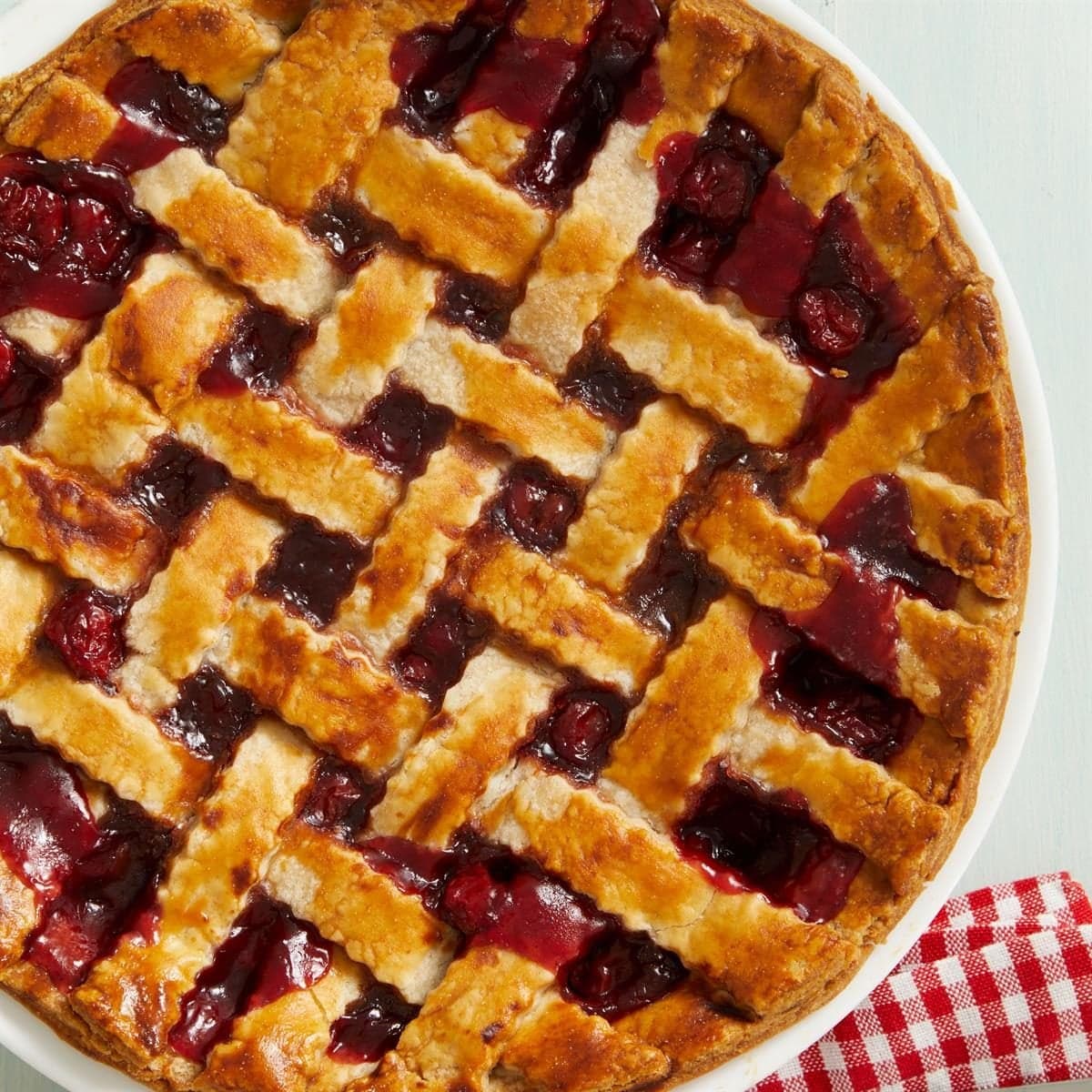 Classic Cherry Pie with Lattice Crust - Image