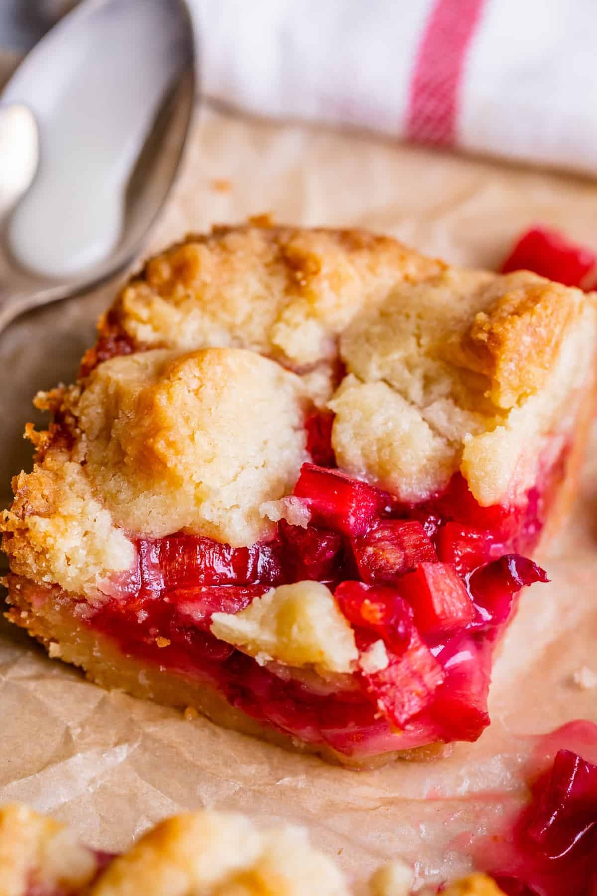 Rhubarb Shortbread Bars - Image