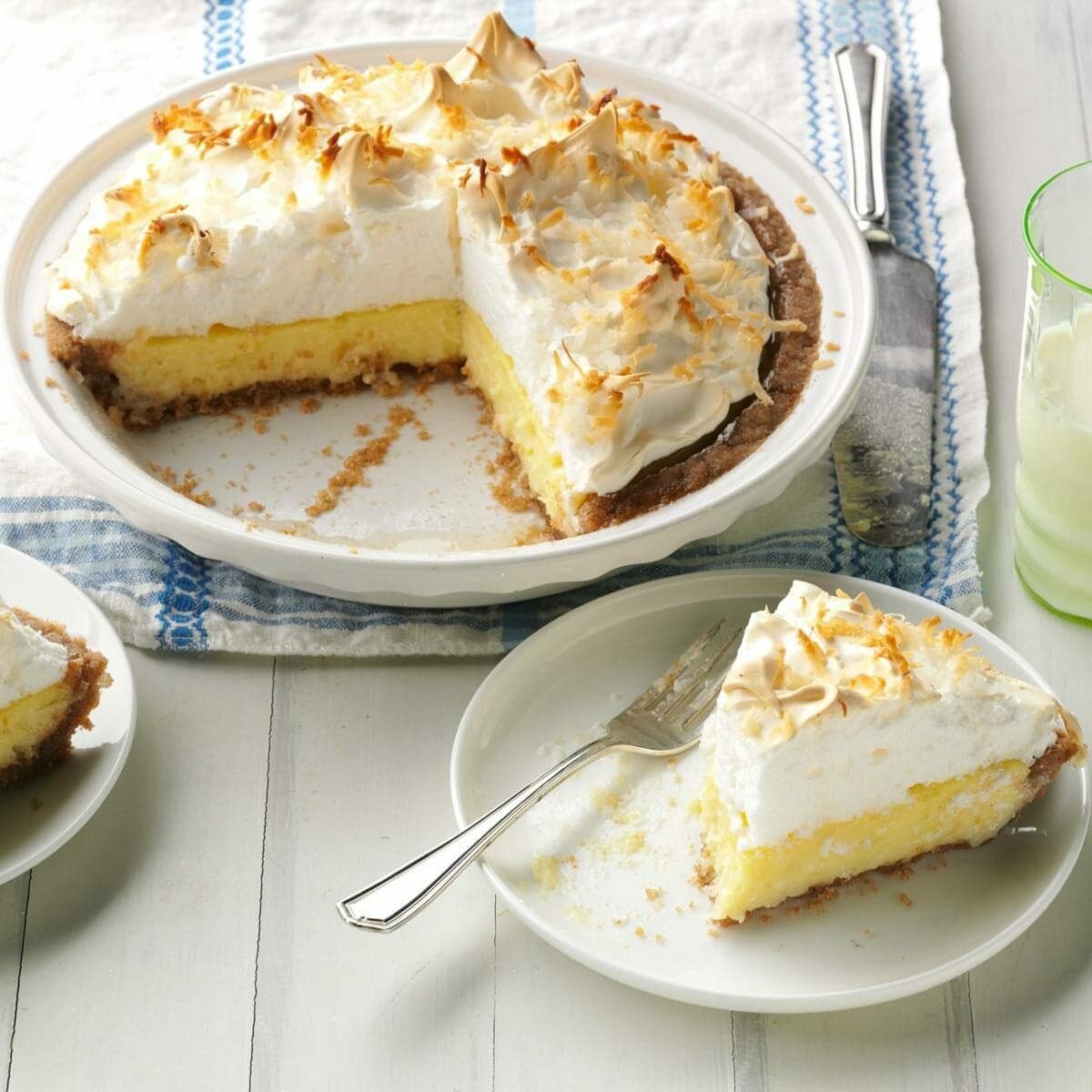 Coconut Cream Pie with Fluffy Meringue - Image