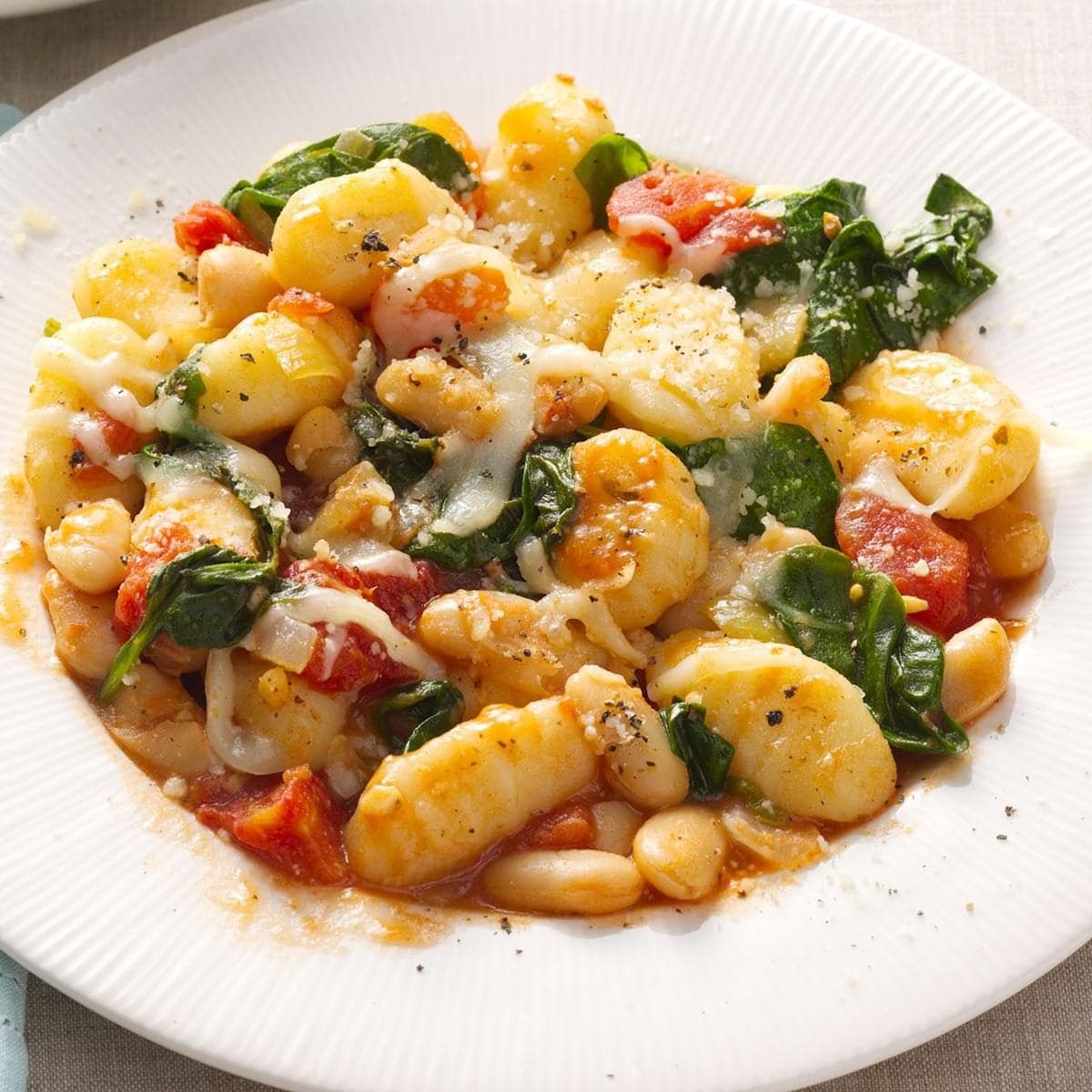 Skillet Gnocchi with White Beans and Spinach - Image