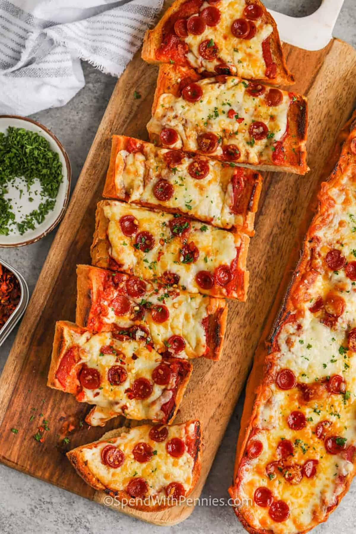 Cheesy Ground Beef French Bread Pizza - Image