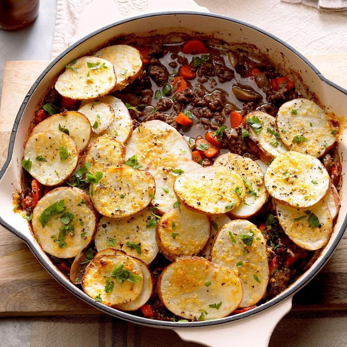 Cast-Iron Potato-Topped Beef Skillet - Image