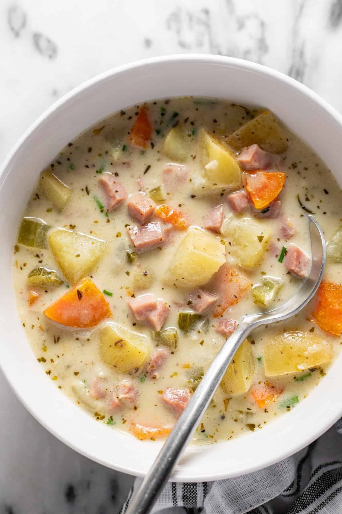 Creamy Ham and Potato Soup - Image