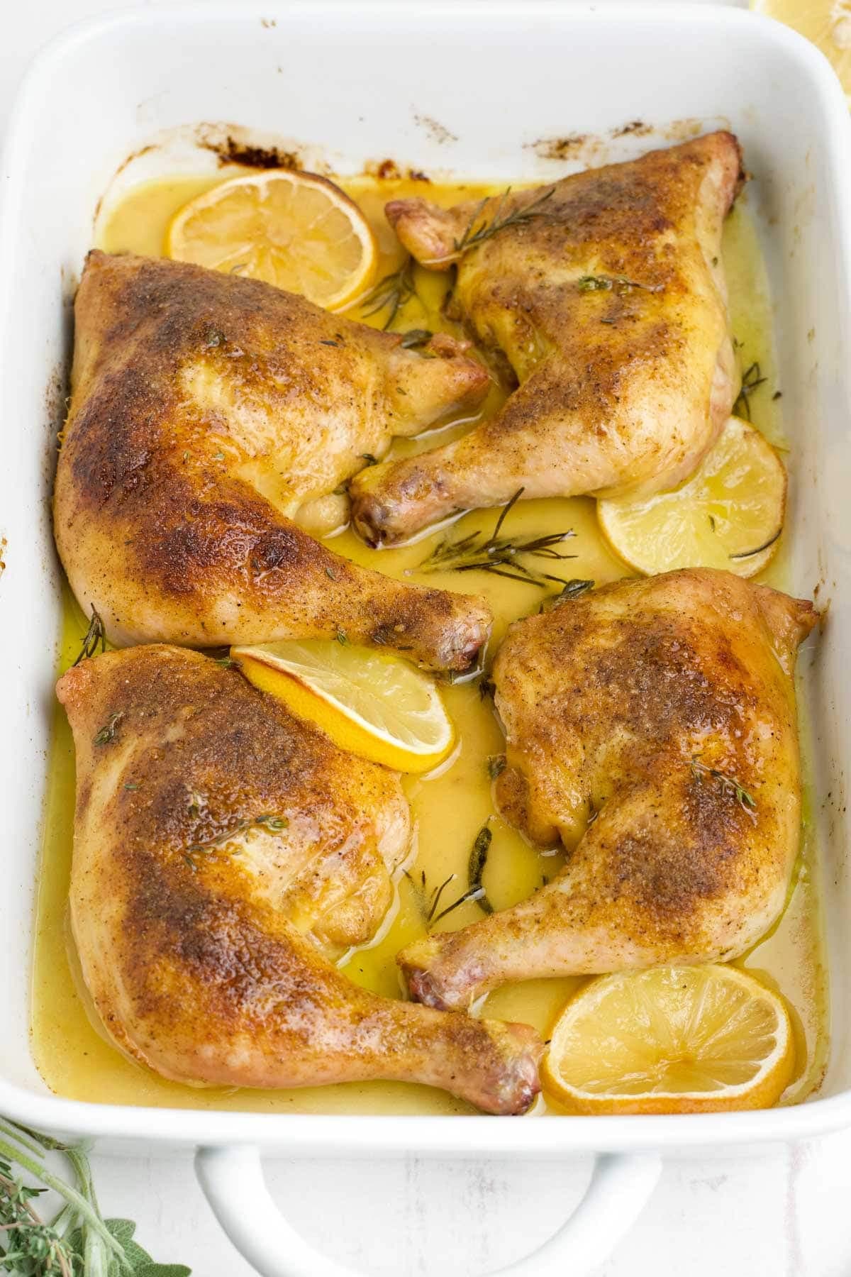 Crispy Oven-Baked Chicken Leg Quarters - Image
