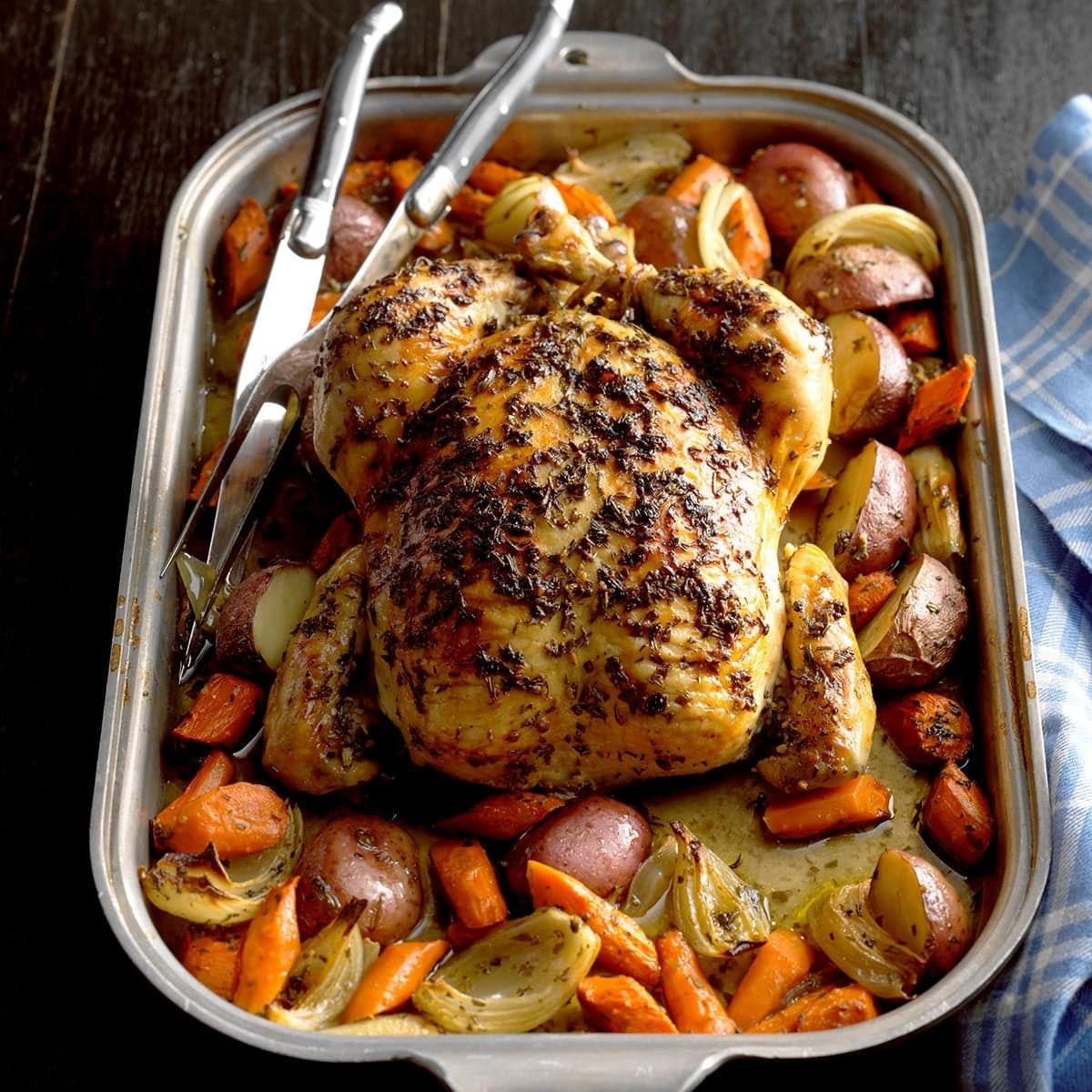 Rosemary Butter Roasted Whole Chicken - Image