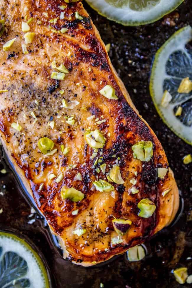 Maple-Glazed Salmon with Lemon and Pistachios - Image