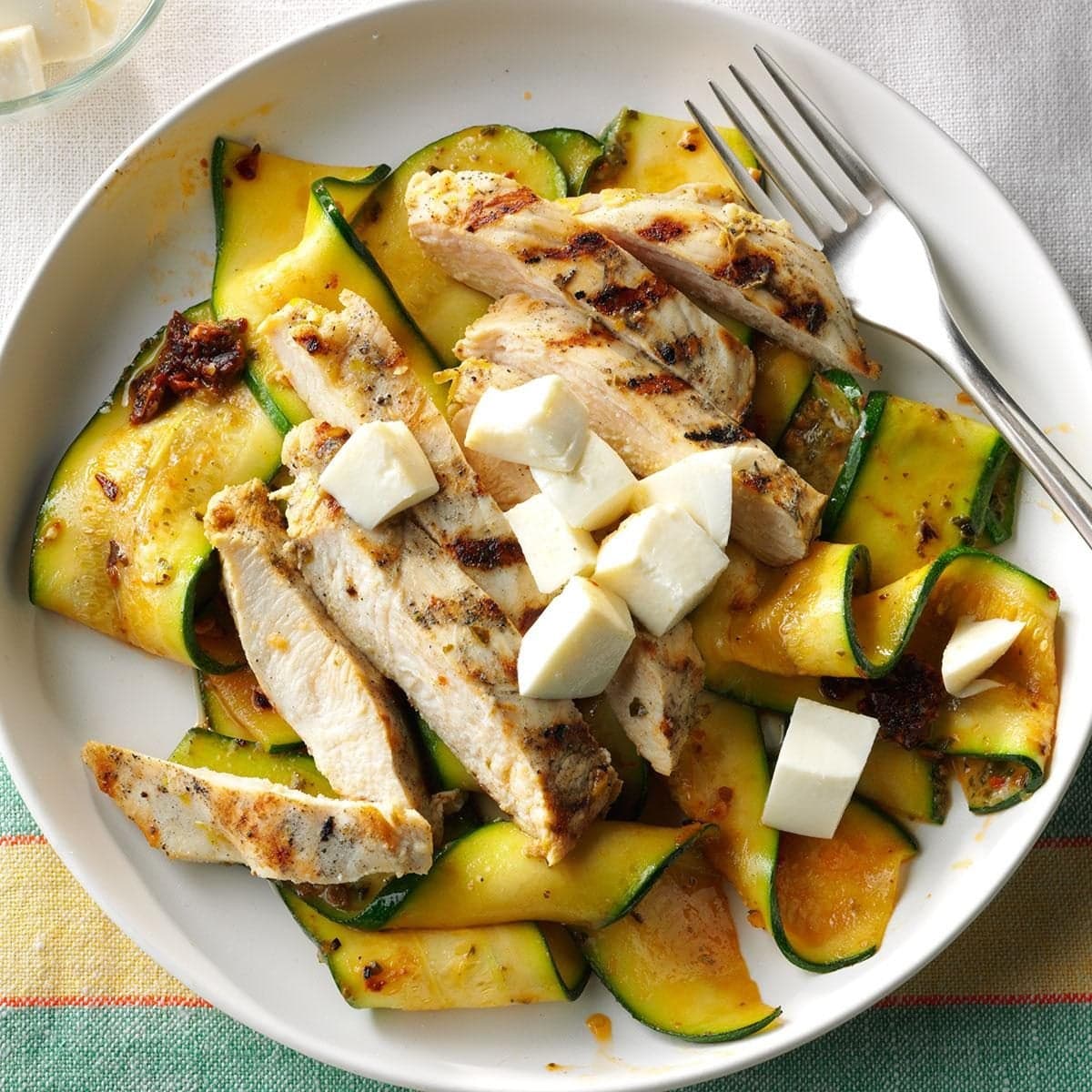 Garlic Grilled Chicken with Pesto Zucchini Ribbons - Image