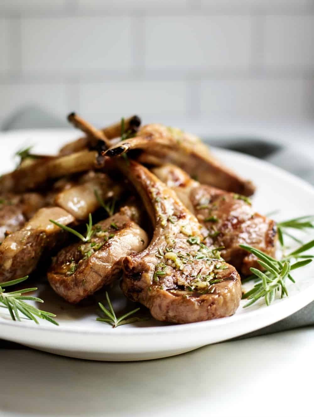 Garlic Rosemary Grilled Lamb Chops - Image
