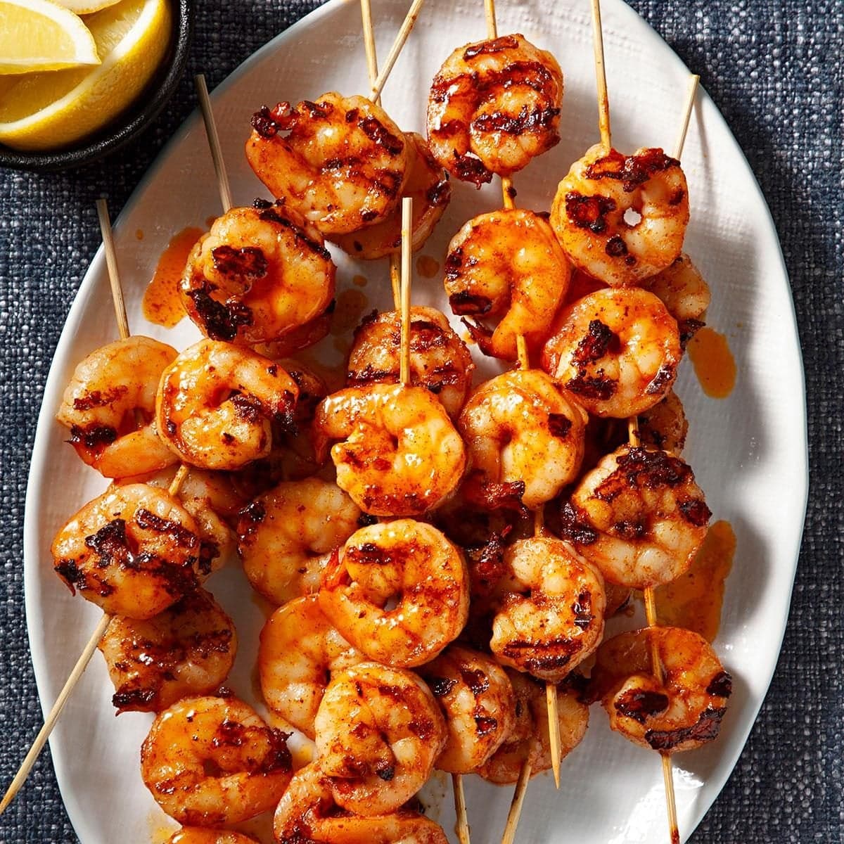 Grilled Lemon Chili Butter Shrimp Skewers - Image
