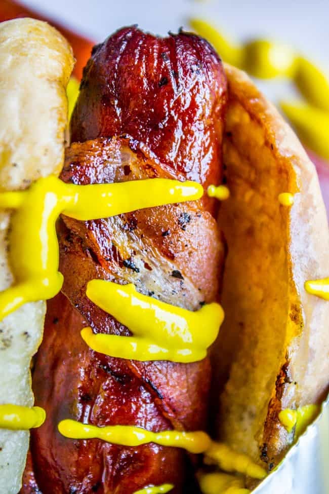Grilled Bacon-Wrapped Hot Dogs - Image