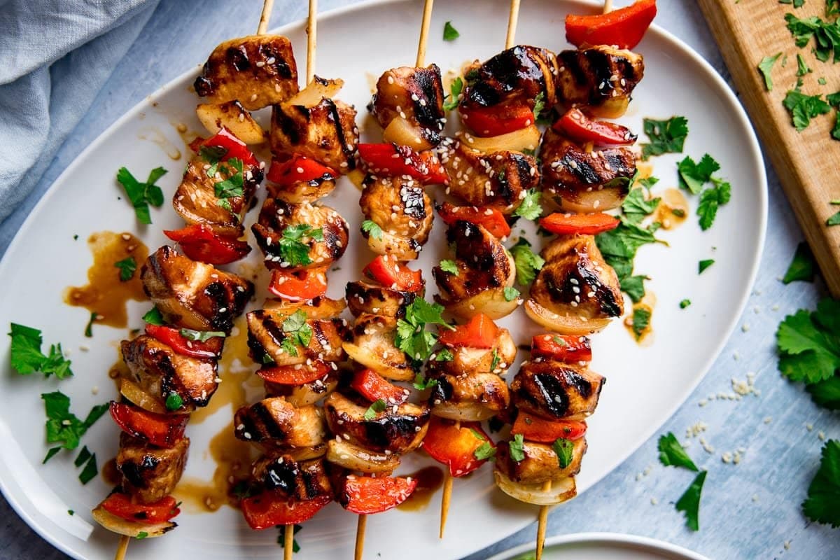 Grilled Honey Garlic Chicken Skewers - Image