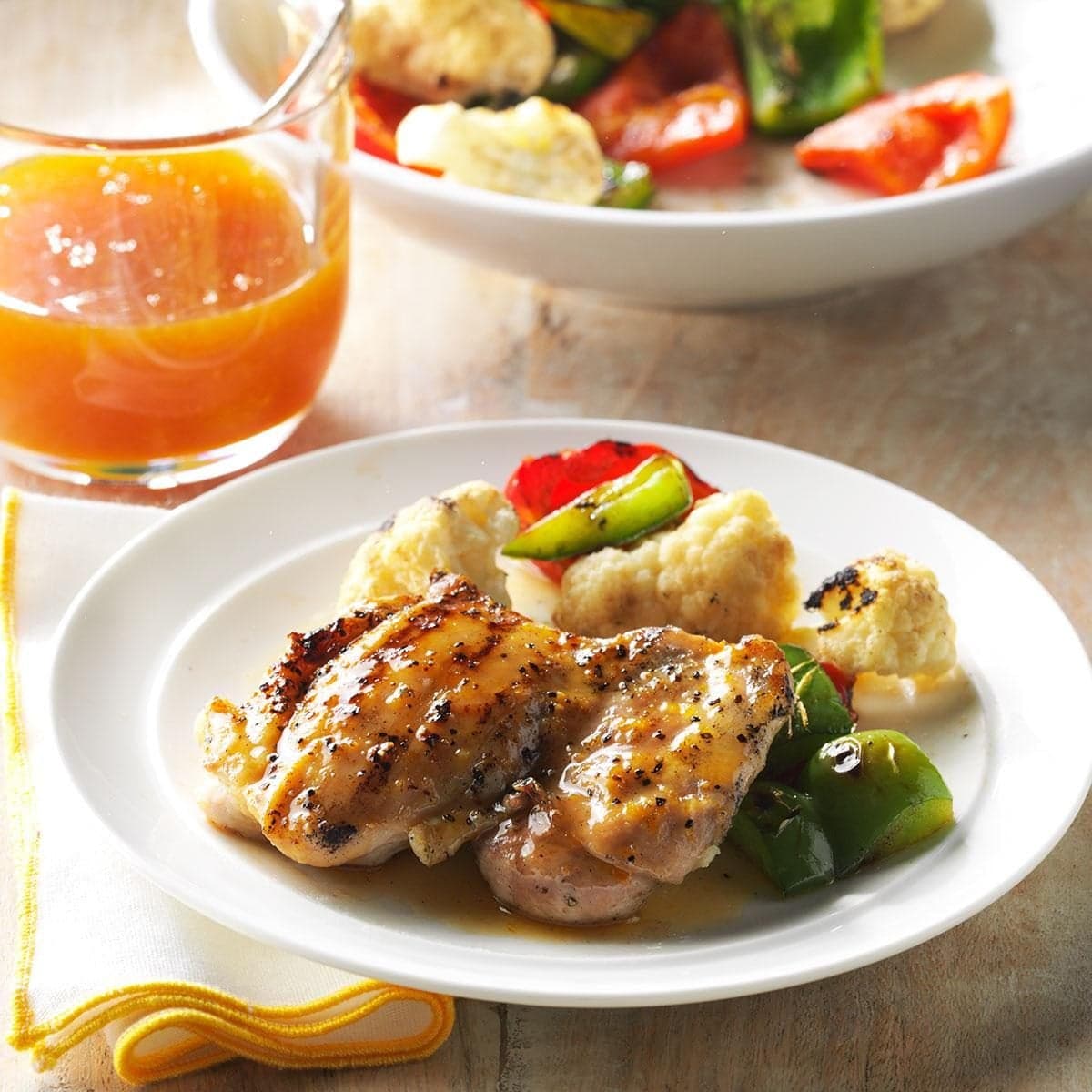 Grilled Orange Glazed Chicken Thighs - Image