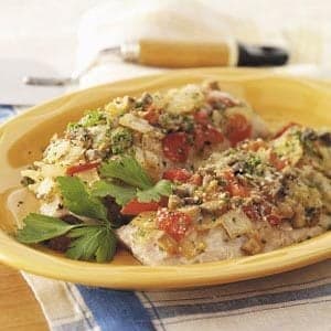 Baked Red Snapper in Tomato White Wine Sauce - Image