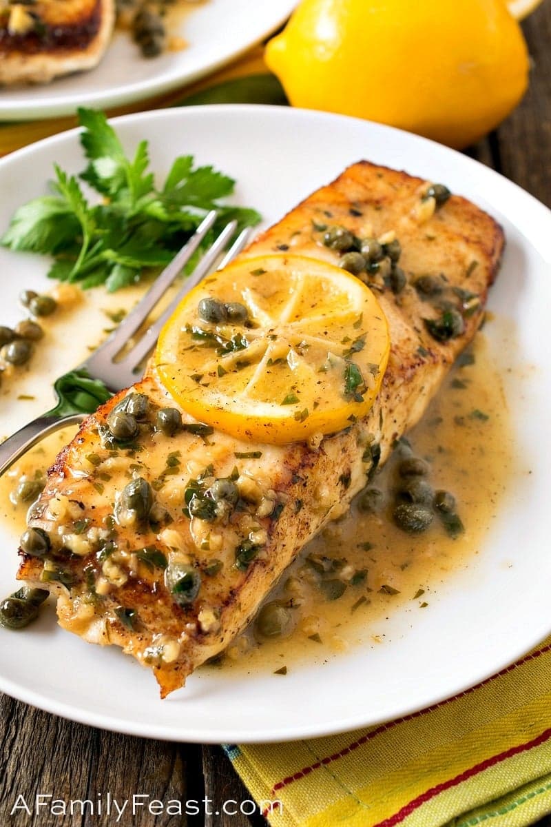 Pan-Seared Halibut with Lemon-Caper Butter - Image
