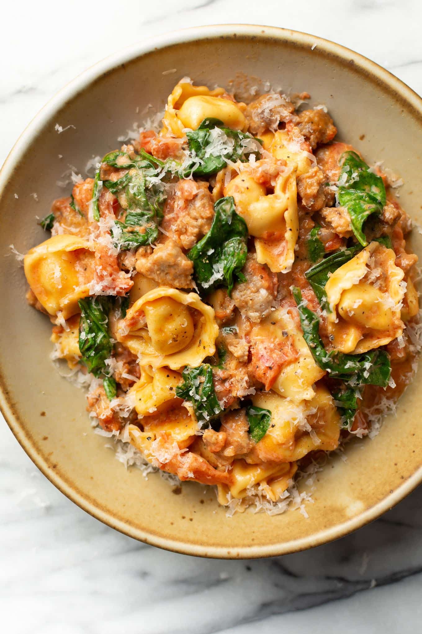 Creamy Sausage and Spinach Tortellini Skillet - Image