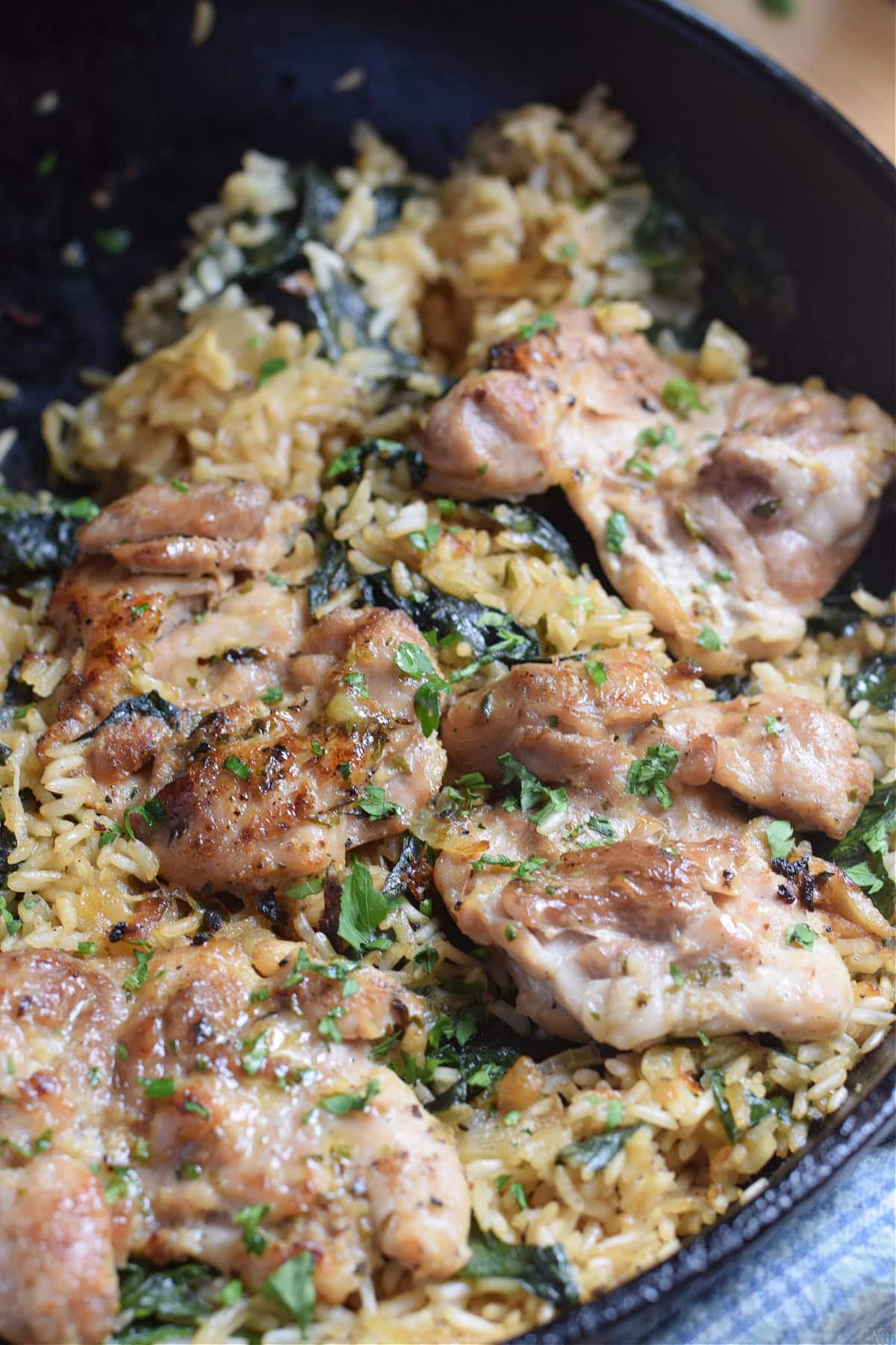 French Onion Chicken and Rice Skillet - Image