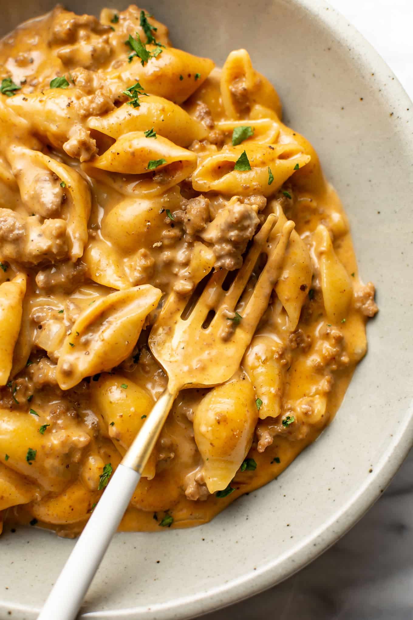 One-Pot Cheesy Beef and Shells - Image