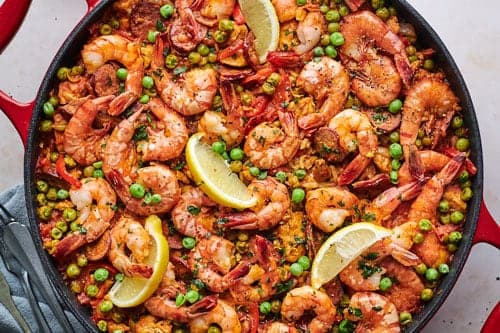 One-Pan Chicken, Chorizo, and Shrimp Paella - Image