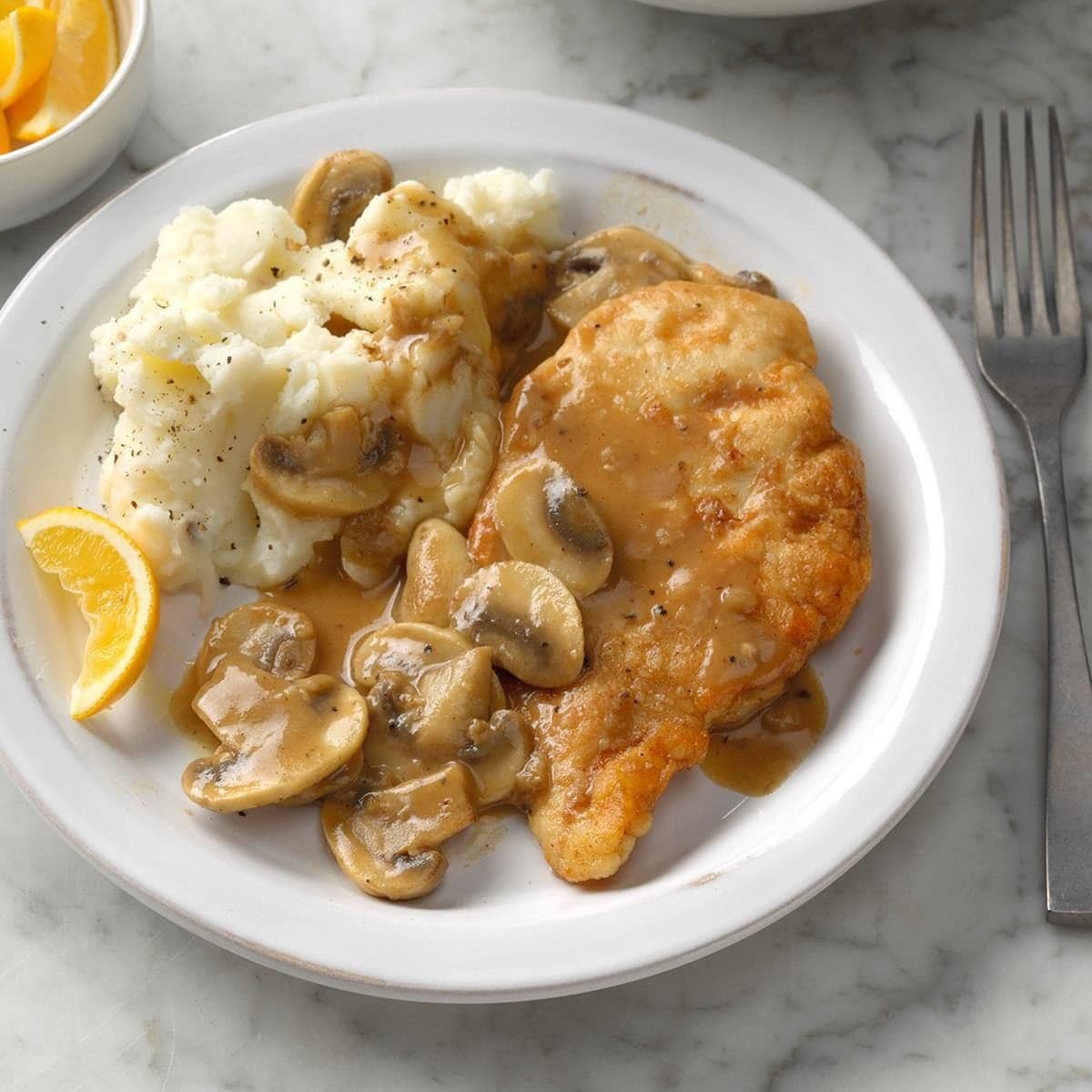 One-Skillet Lemon Mushroom Chicken - Image