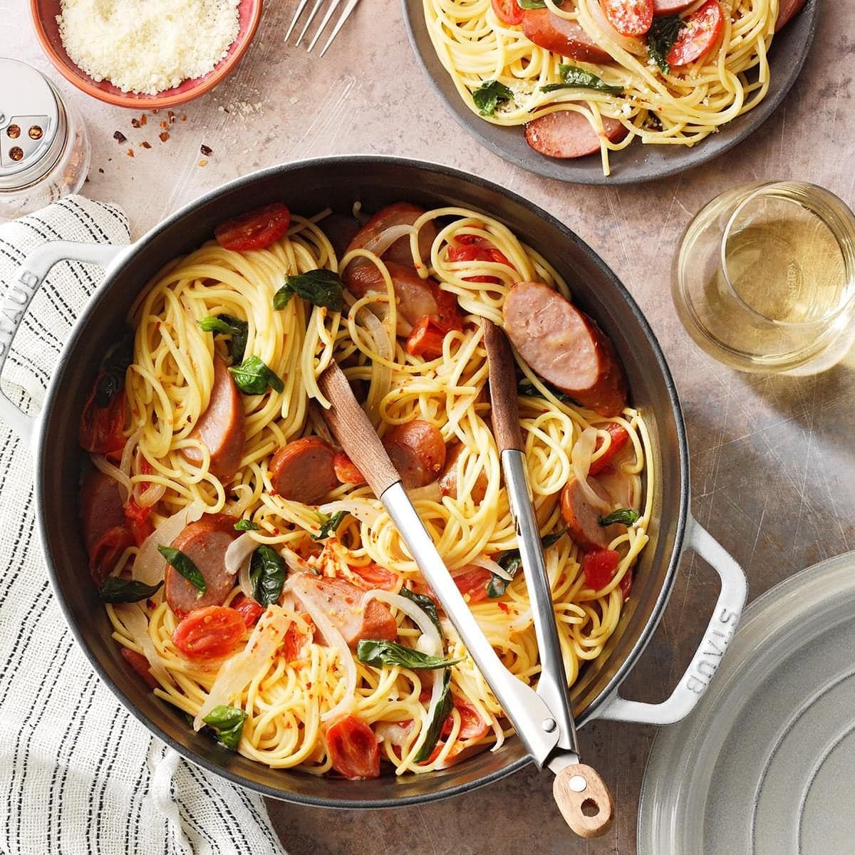 One-Pot Sausage and Basil Pasta - Image