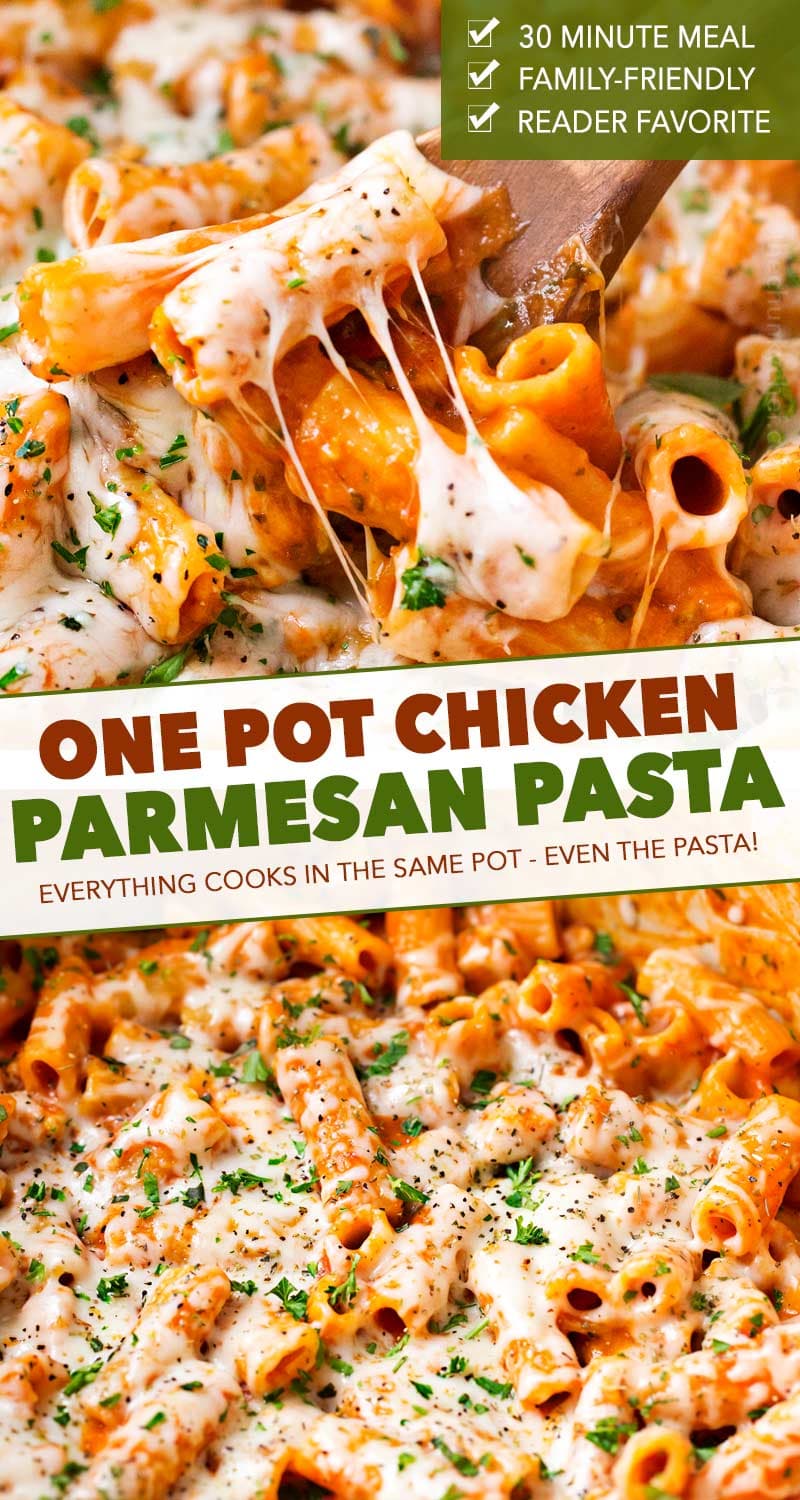 One-Pot Chicken Parmesan Pasta - Image