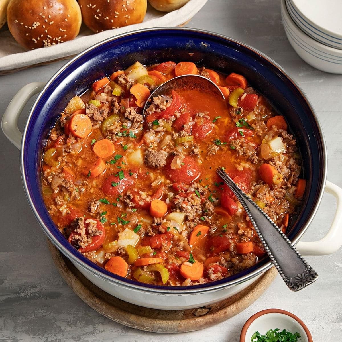 Big-Batch Hamburger Stew