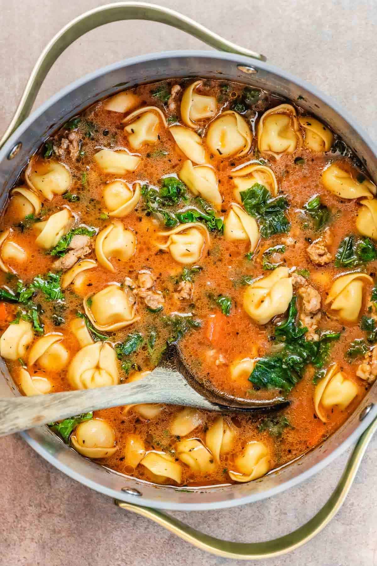 Sausage Tortellini Soup - Image