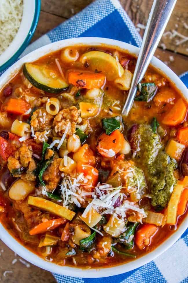 Italian Sausage and White Bean Minestrone - Image