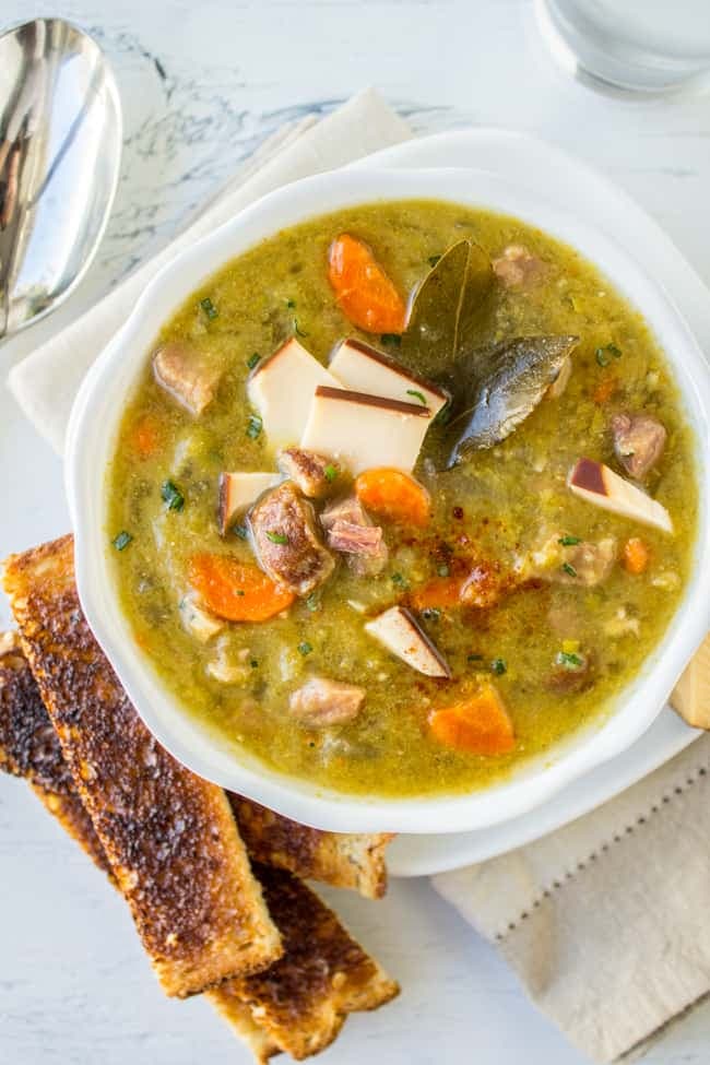 Split Pea and Ham Soup with Smoked Gouda - Image