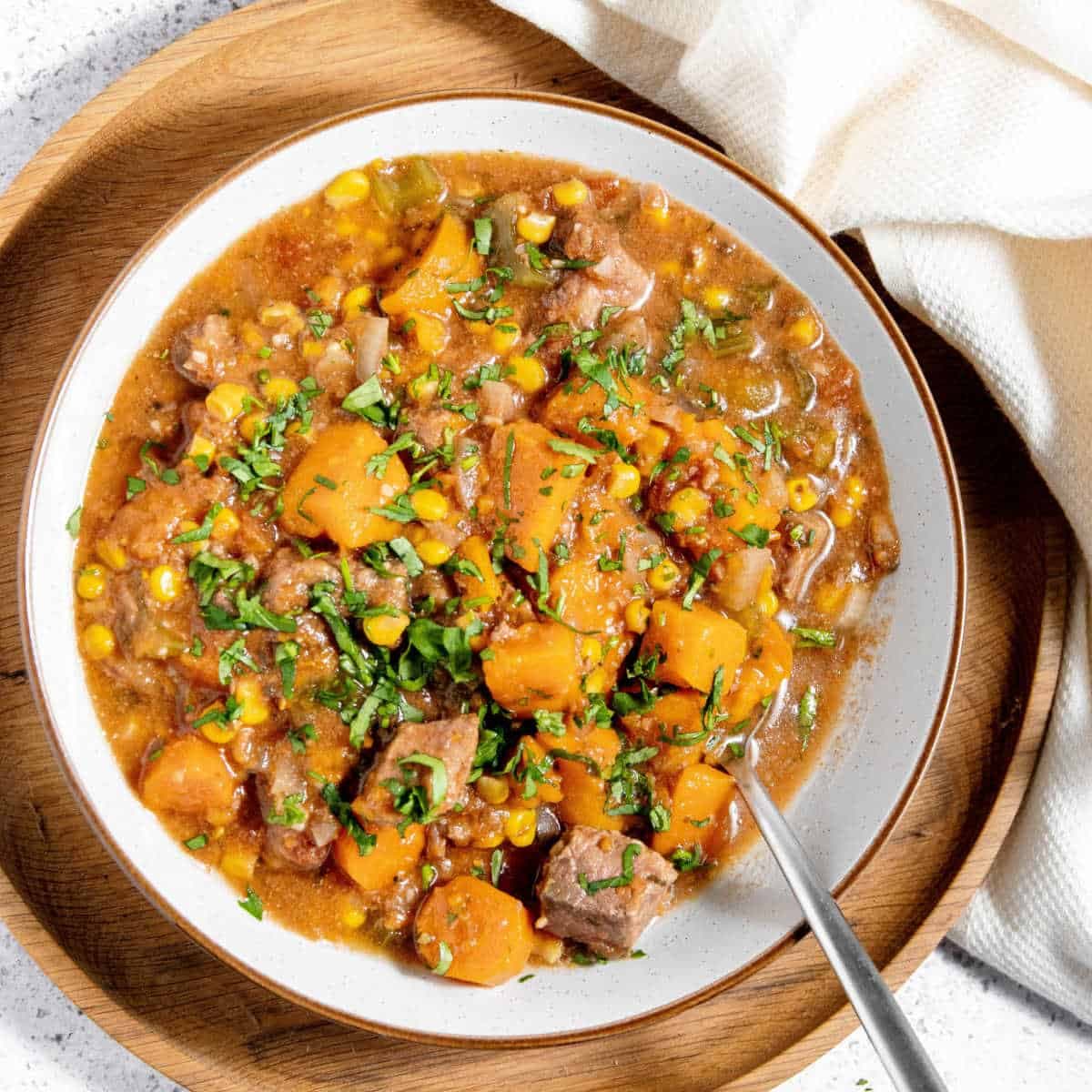 Slow Cooker Beef and Sweet Potato Stew - Image